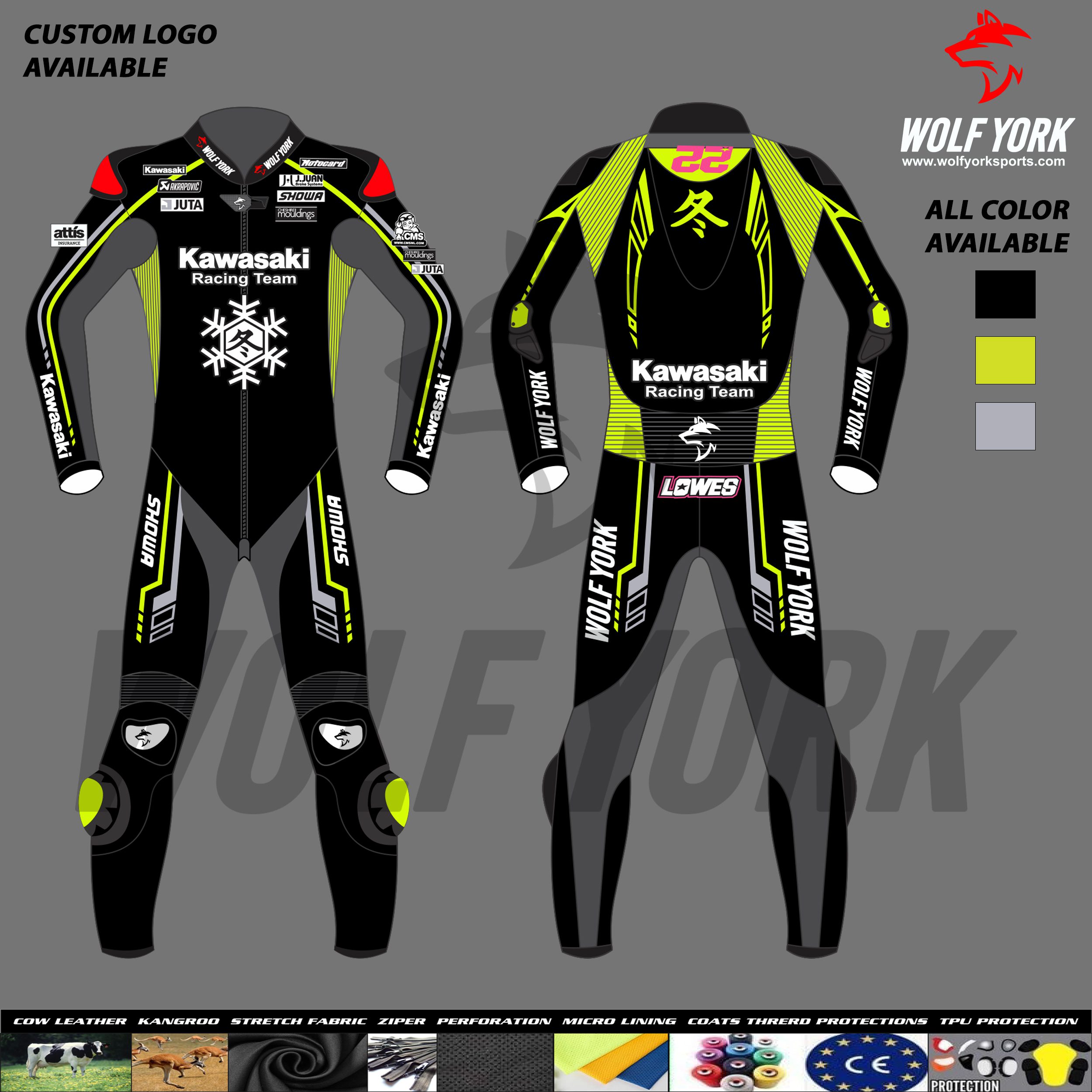 Alex Lowes Winter Test 2024 Kawasaki Motorcycle Race Suit