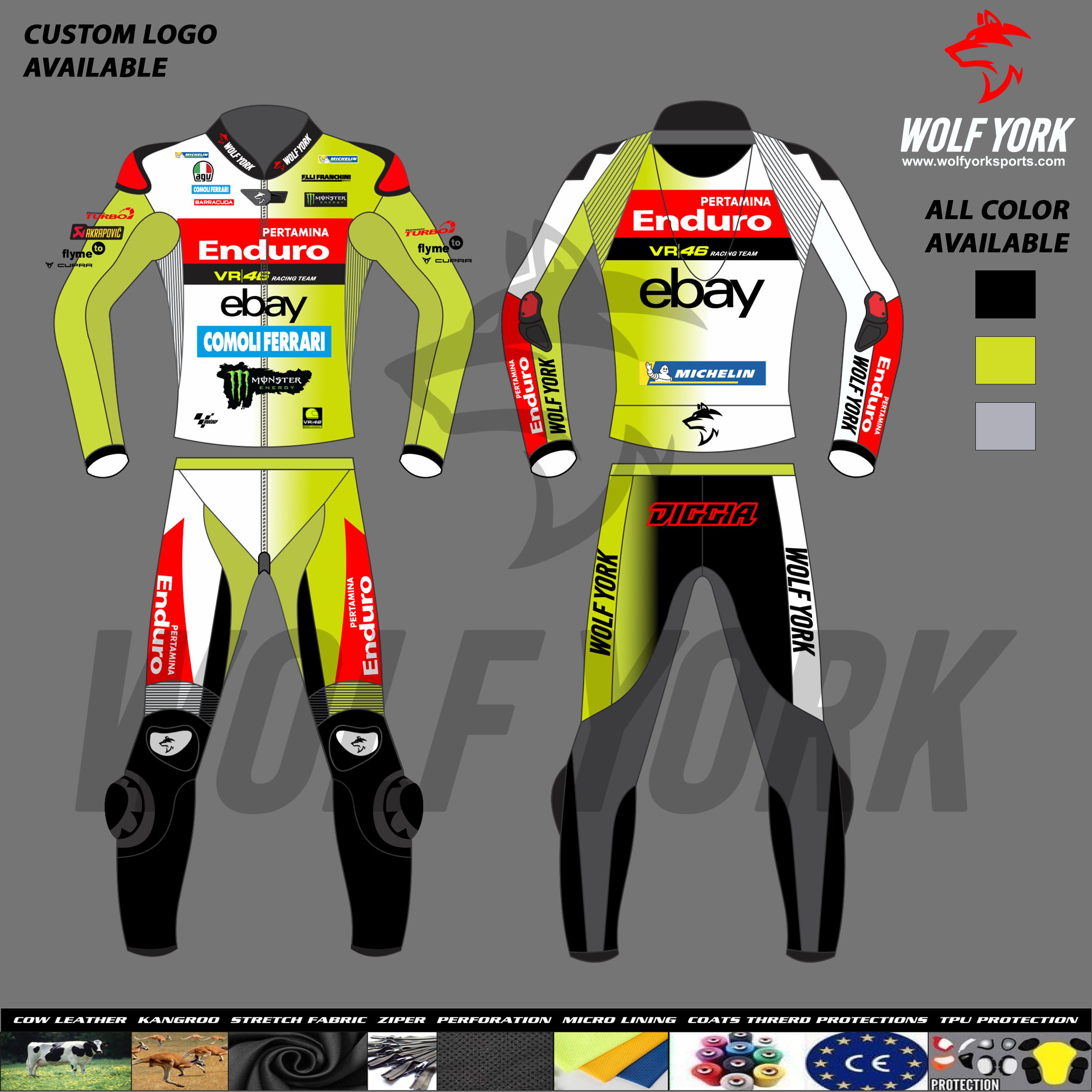 Marco Bazzecchi 2024 Pertamina Enduro VR46 Two-piece Race Suit