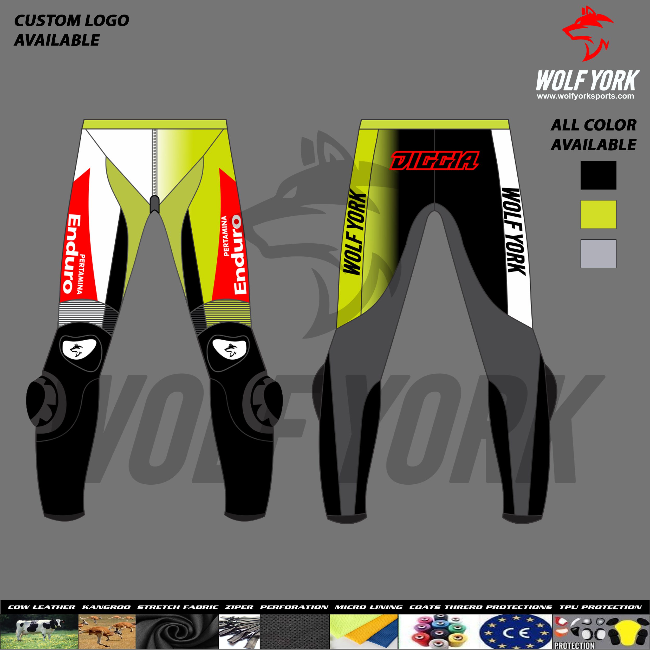 BLUE MOTORBIKE LEATHERS PANTS VALENTINO ROSSI 2024