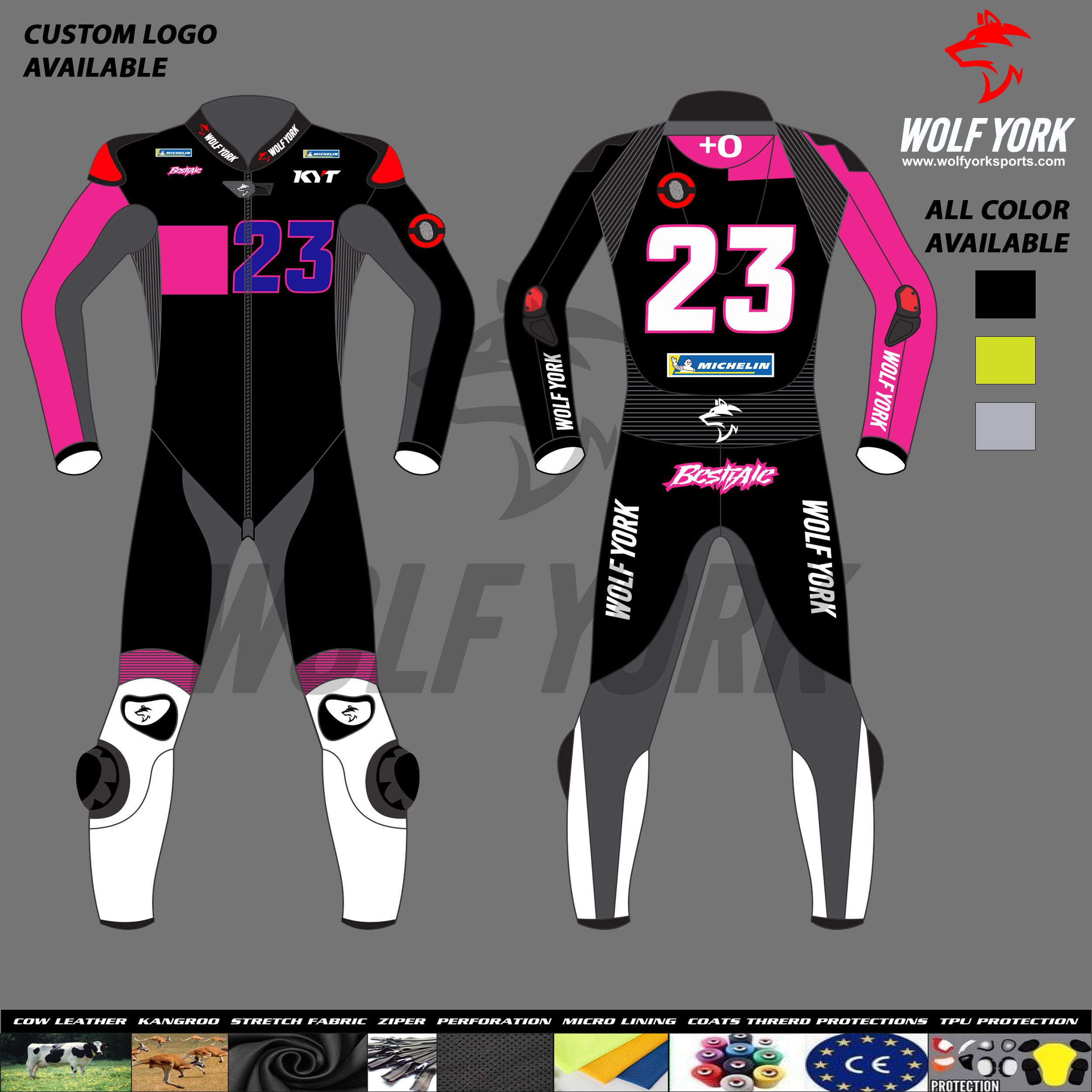 Enea Bastianini Winter Test 2024 One-piece Motorcycle Racing Suit Black