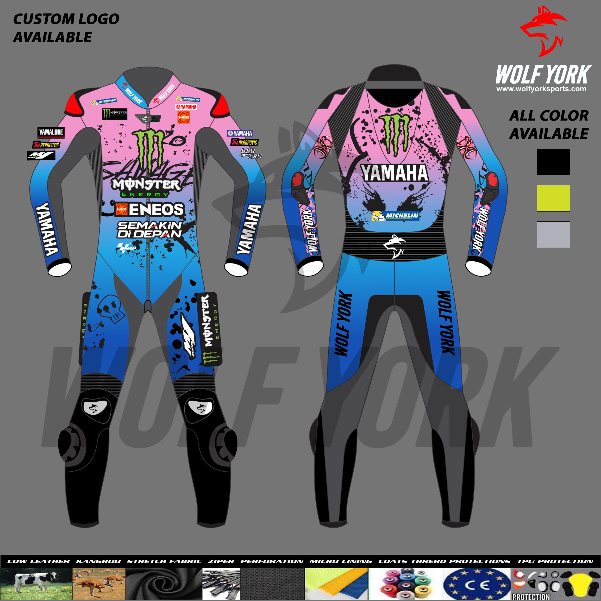 Fabio Quartararo Yamaha FrenchGP 2024 Leather Racing Suit