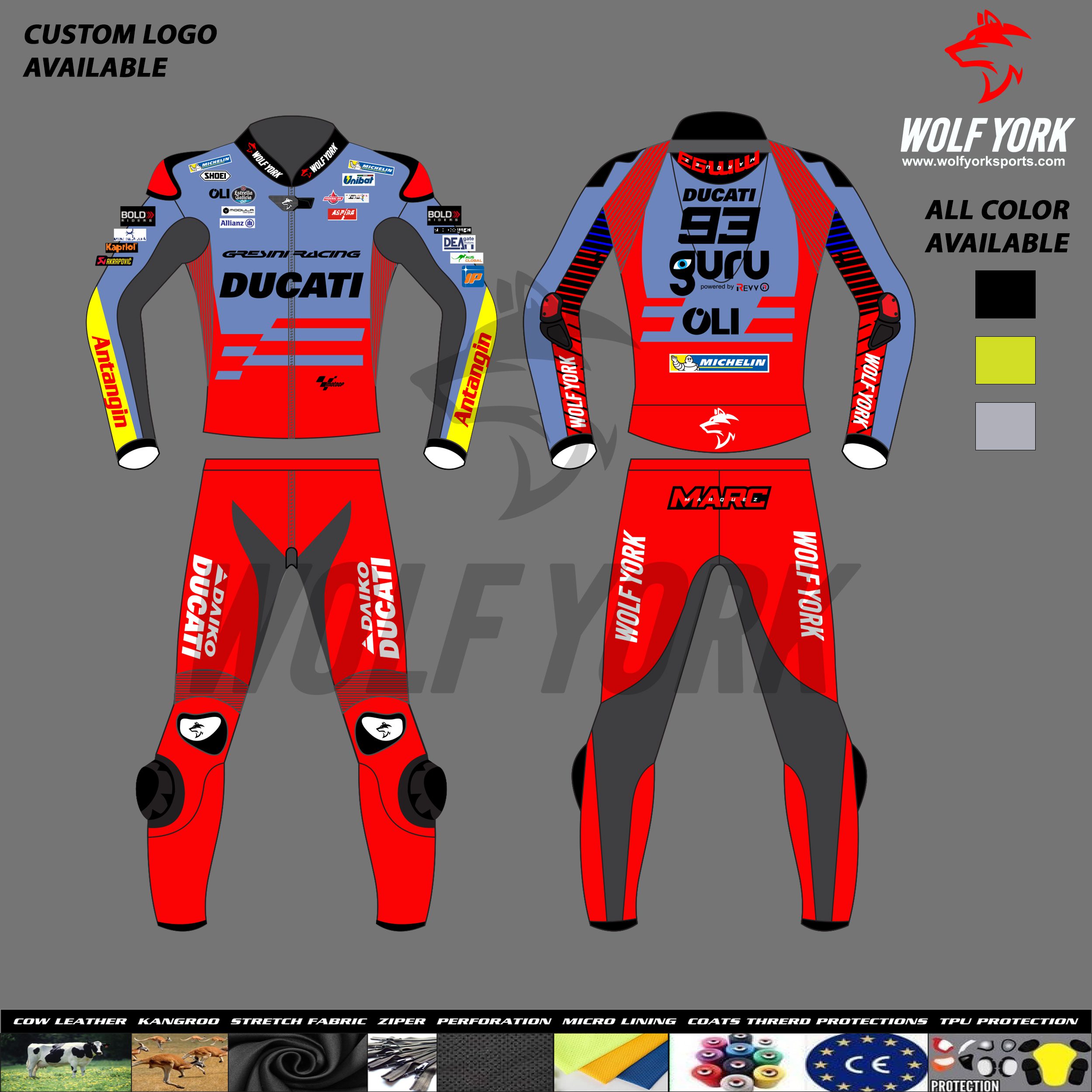 Marc Marquez Ducati Gresini MotoGP 2024 Two Piece Race Suit
