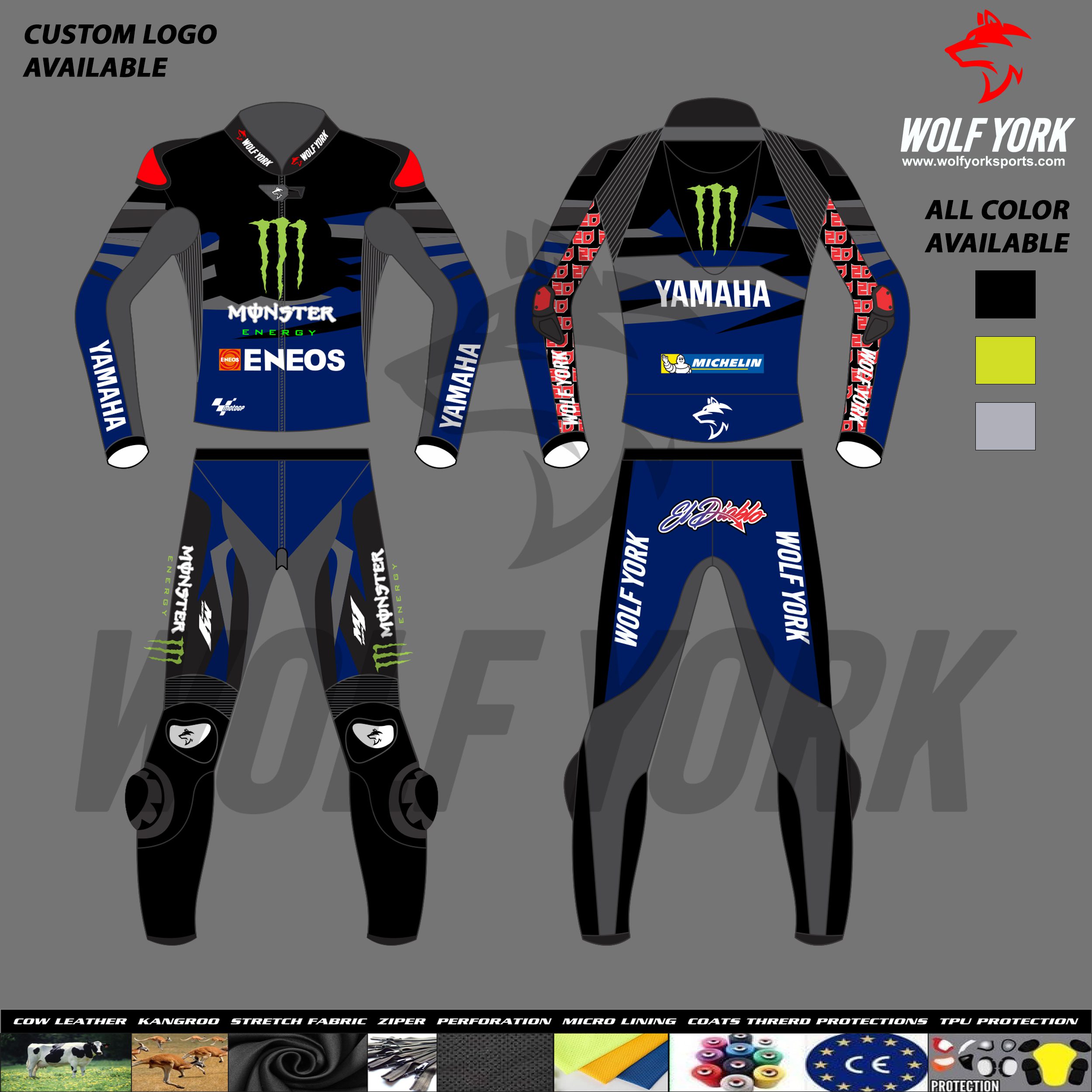 Fabio Quartararo 2024 MotoGP Two Piece Leather Riding Suit