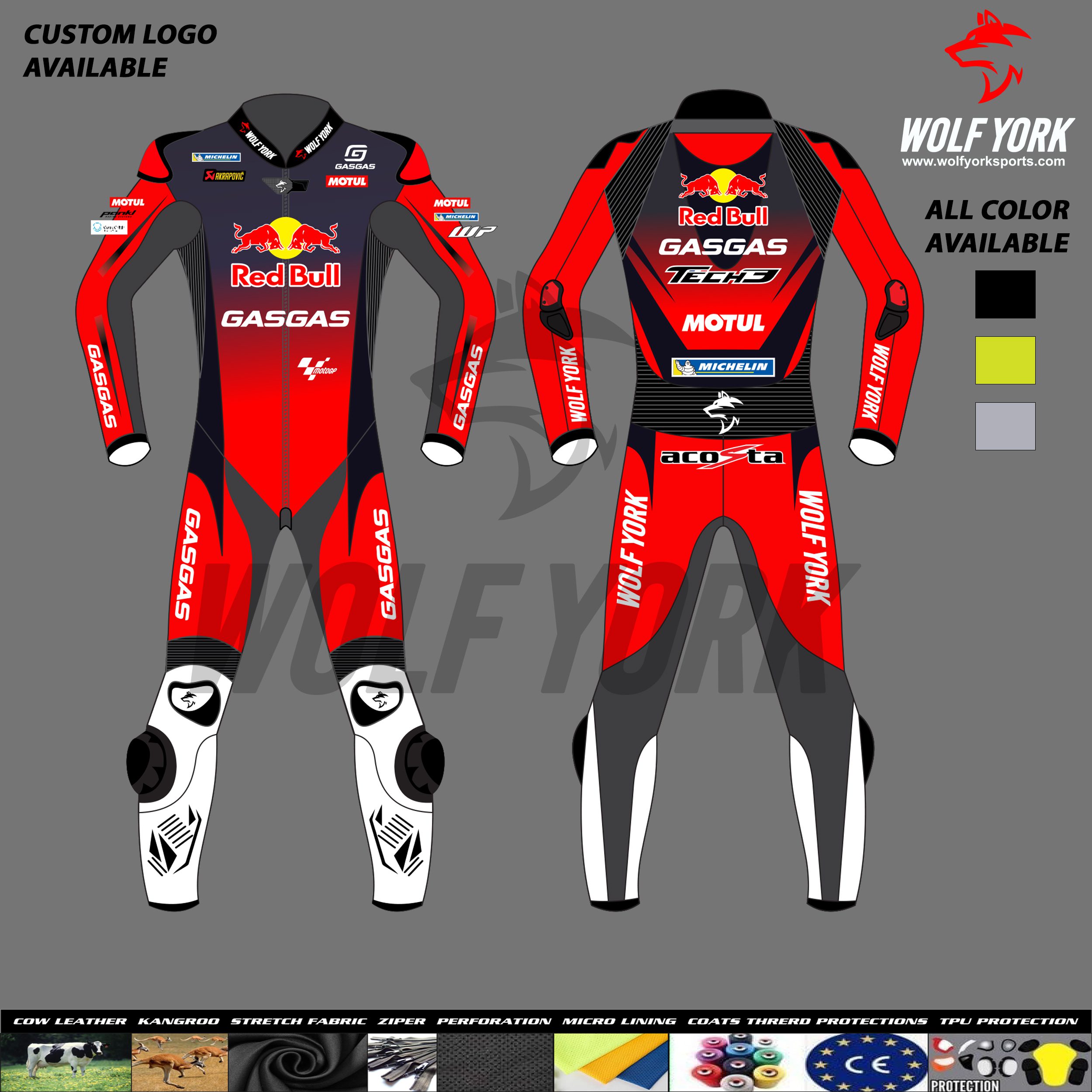 Pedro Acosta 2024 Redbull Gasgas MotoGP Leather Race Suit