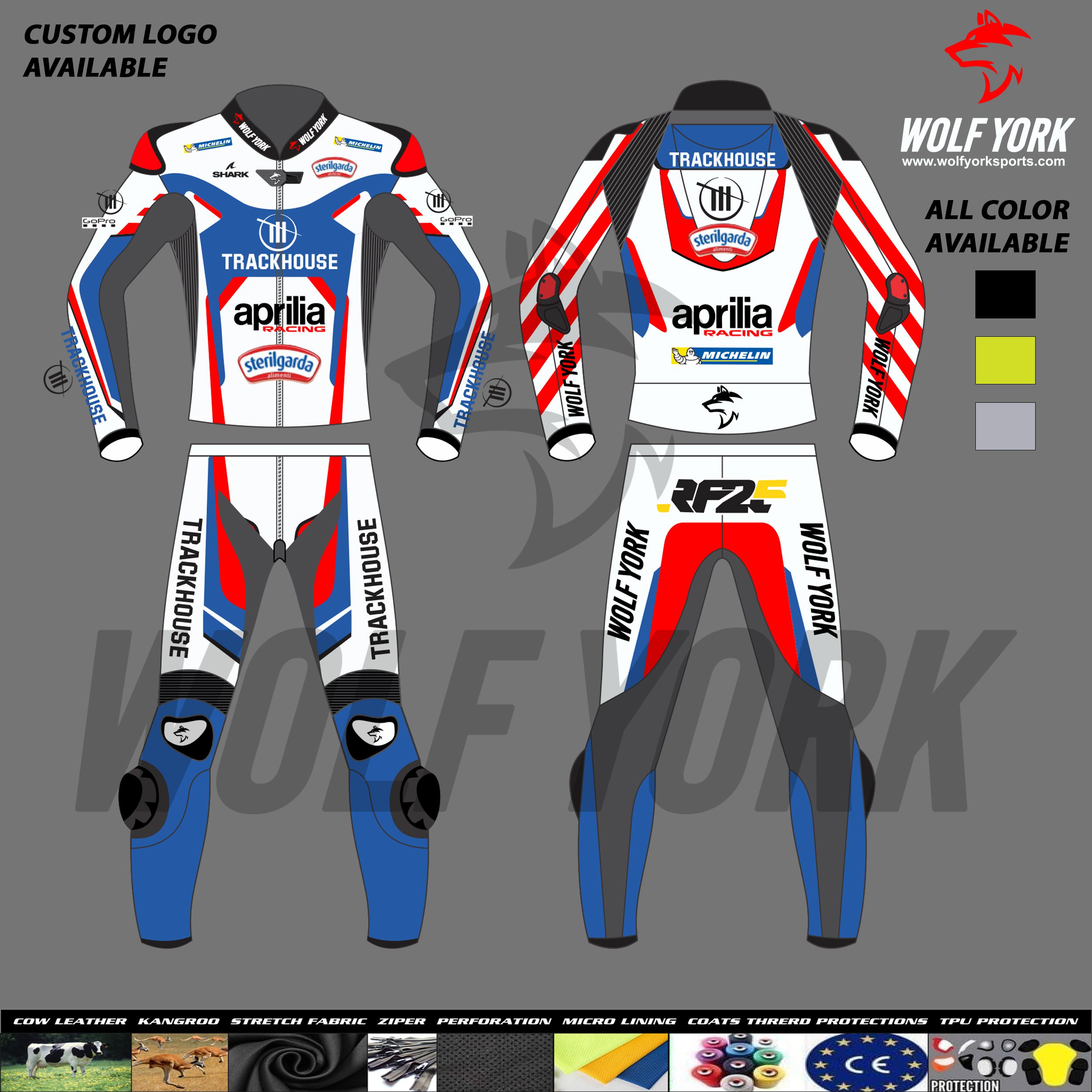 Raul Fernandez Aprilia Track House MotoGP 2024 Two-piece Race Suit