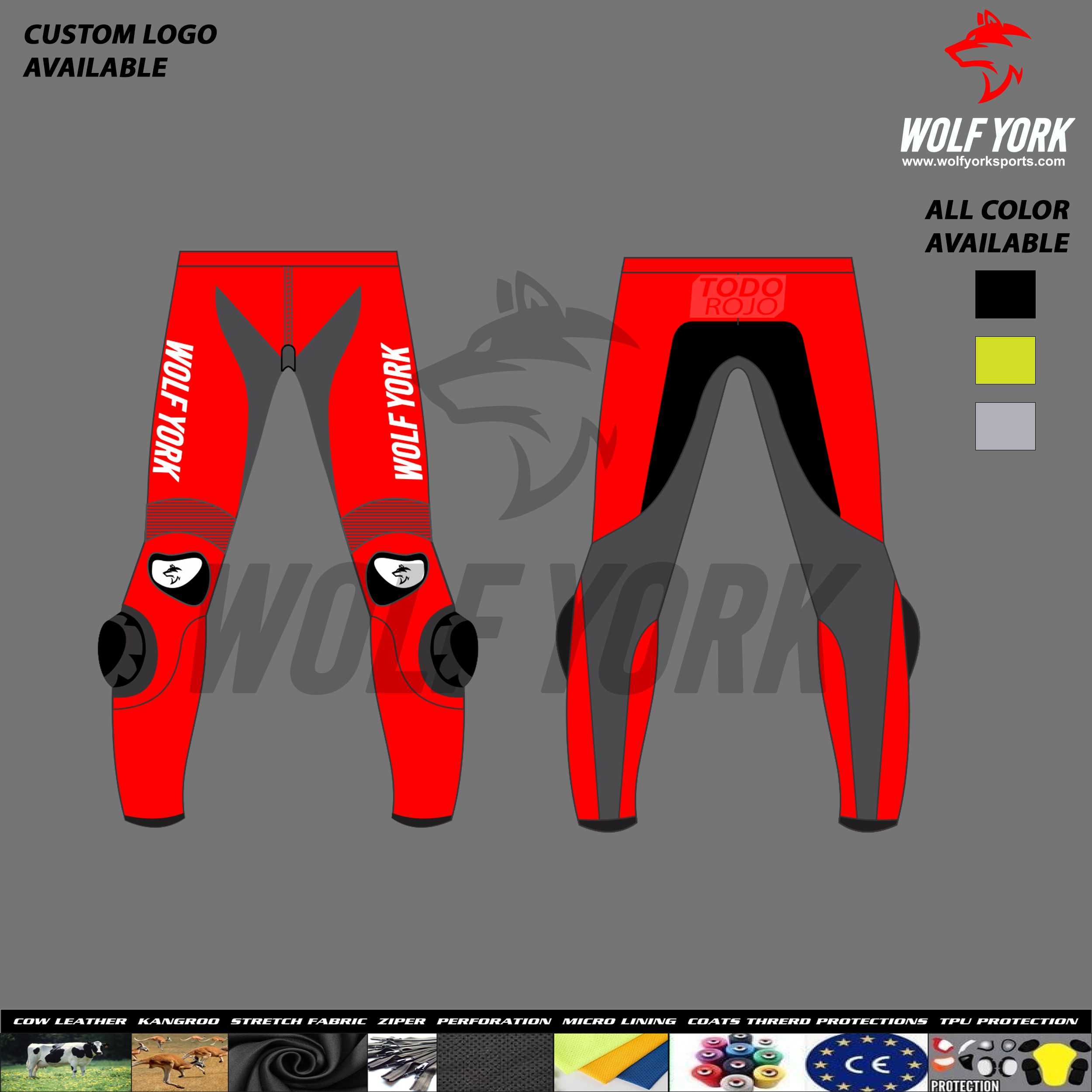 Marc Marquez Winter Test 2024 Red Leather Motorcycle Pant