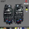 BMW Motorrad custom leather gloves with reinforced padding, textured palms, and adjustable wrist strap, designed for motorcycle riders for superior comfort and protection.